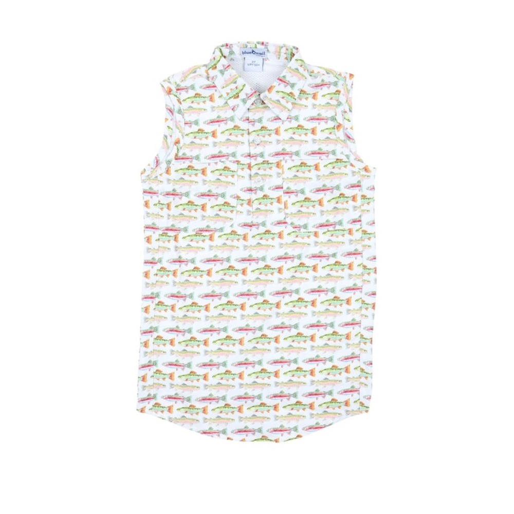 Blue Quail Girls Sleeveless Dress Trout NWT